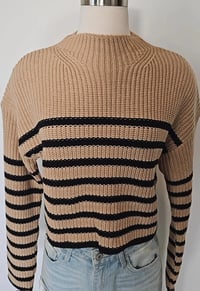 Image 2 of Cafe mocha stripe sweater