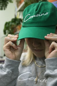 Image 2 of Cousins Hat - Kelly Green/White