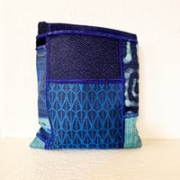 Image 3 of Collage Art Purse - blue floral, tweeds, modern abstract
