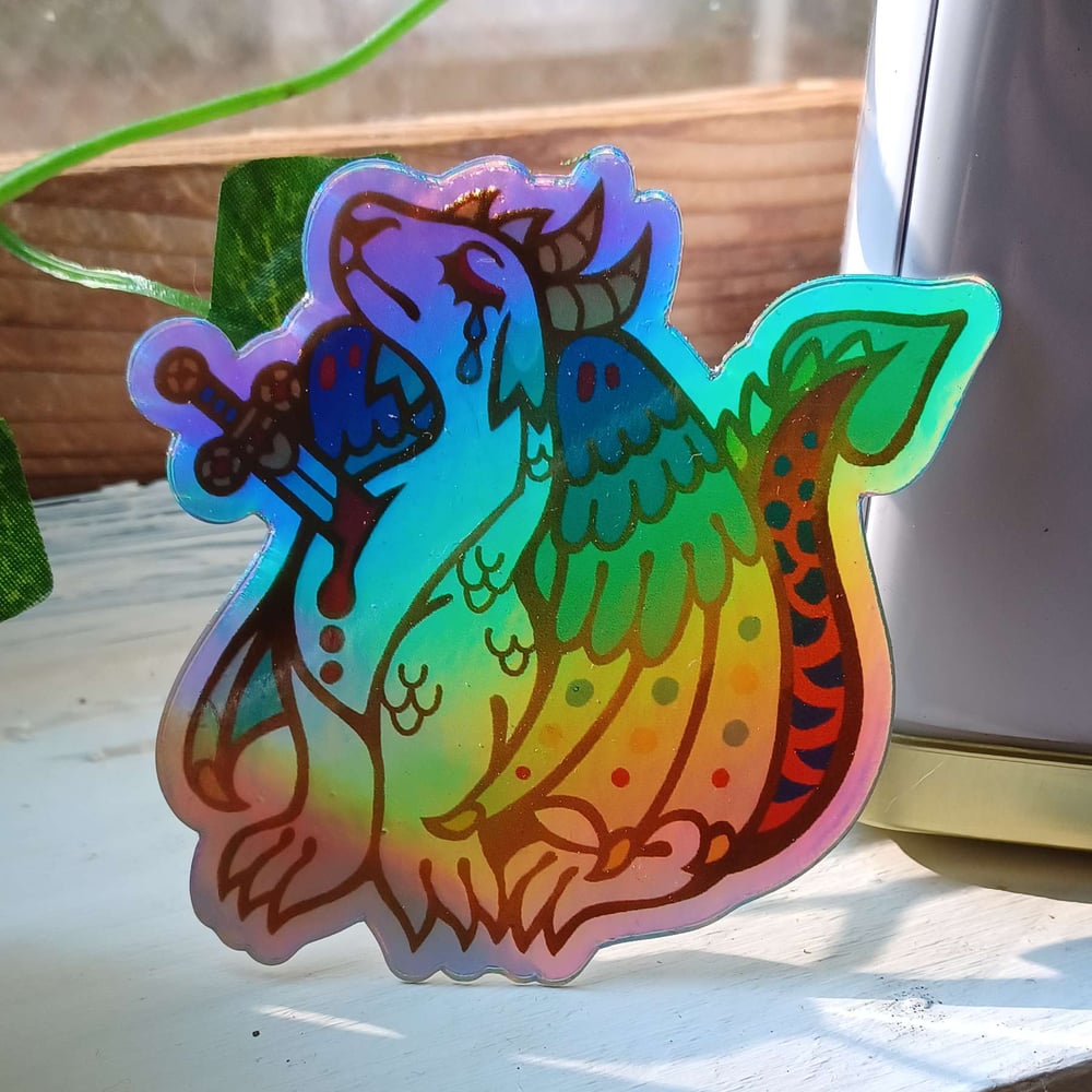 Image of The Dragon Martyr holo sticker