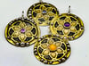 Amethyst Seed of Life Pendant, Sterling & Brass Mixed Metals
