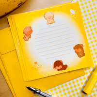 Image 1 of Little Monkeys Letter Set + Sticker Sheet