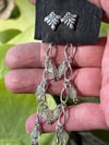 Fleur Convertible Sterling Stud and Grossular Garnet Shoulder Duster Earrings