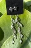Fleur Convertible Sterling Stud and Grossular Garnet Shoulder Duster Earrings