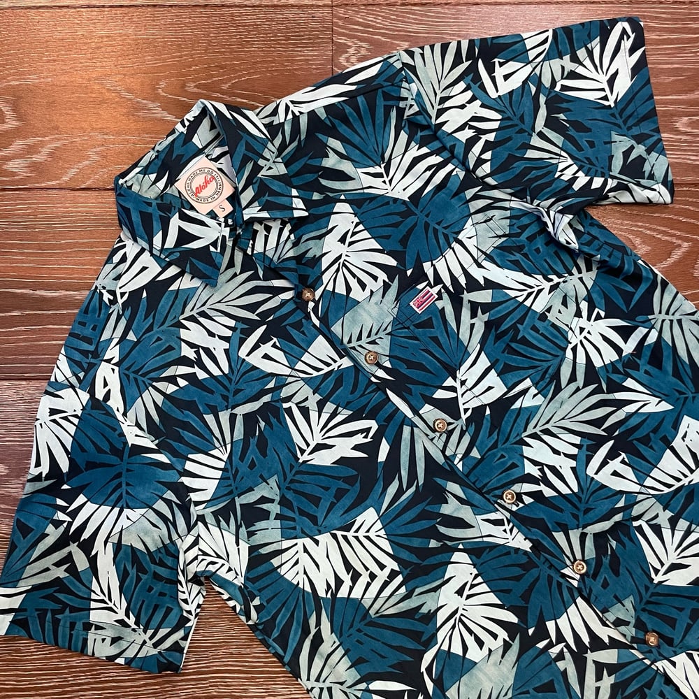 Image of La'au Pama Teal Aloha Shirt 