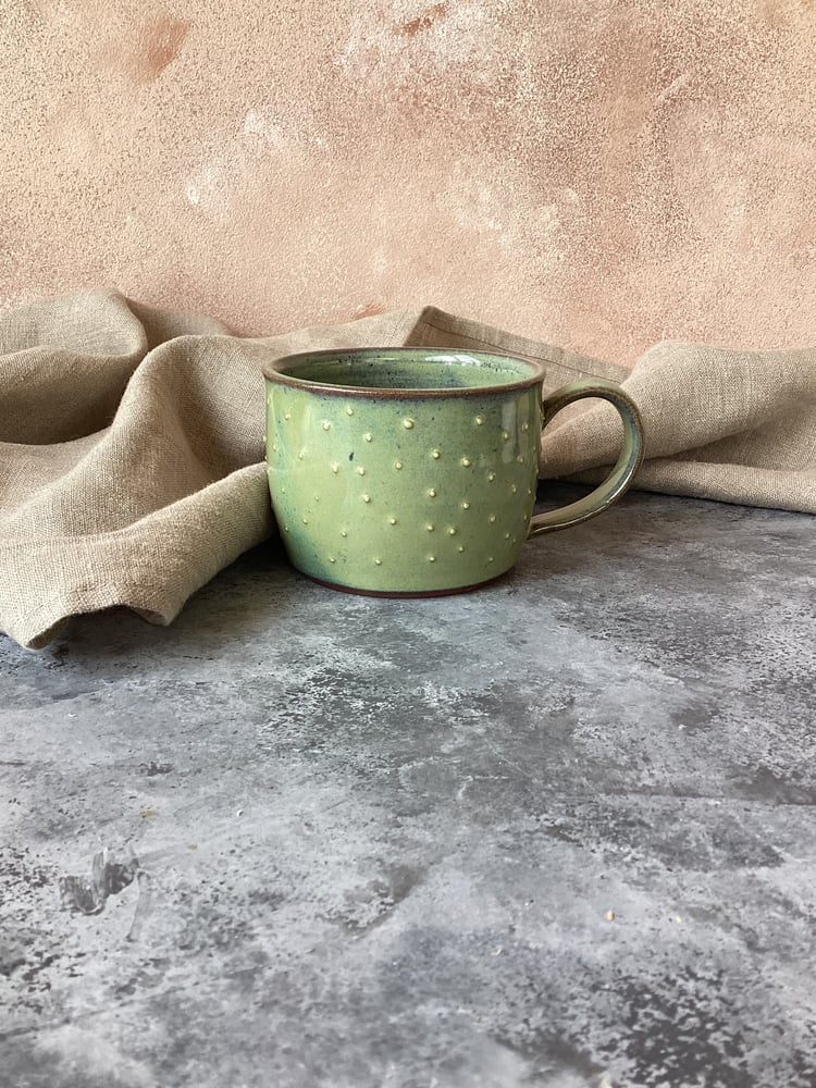 Image of Spotty Mug - Moss 1
