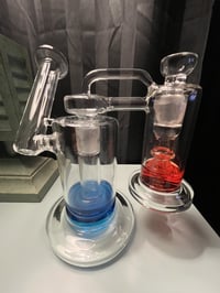 Image 3 of Dual Matrix Sidecar Bong Hookahs Birdcage Perc Dab Rig With Ash Catcher Joint Size 18.8mm