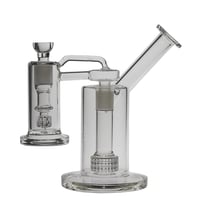 Image 1 of Dual Matrix Sidecar Bong Hookahs Birdcage Perc Dab Rig With Ash Catcher Joint Size 18.8mm