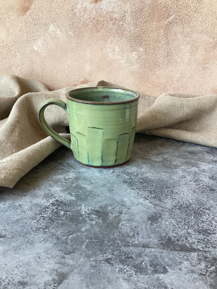 Image of Faceted Mug - Moss 2