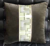 Image 1 of Vertical Integrity velvet cushion