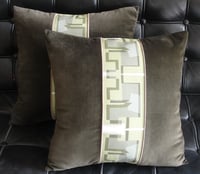Image 2 of Vertical Integrity velvet cushion