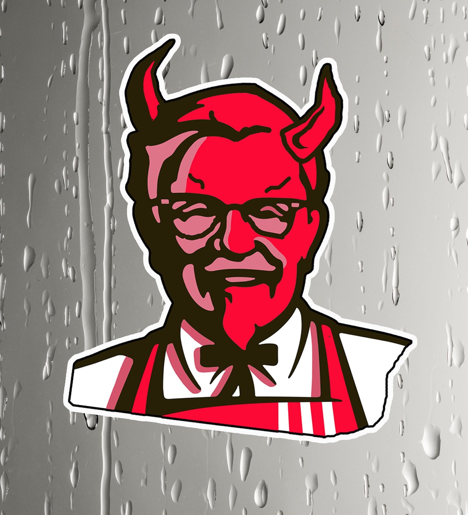 Image of Kentucky devil colonel sticker funny parody,laptop decal,gift ,vinyl