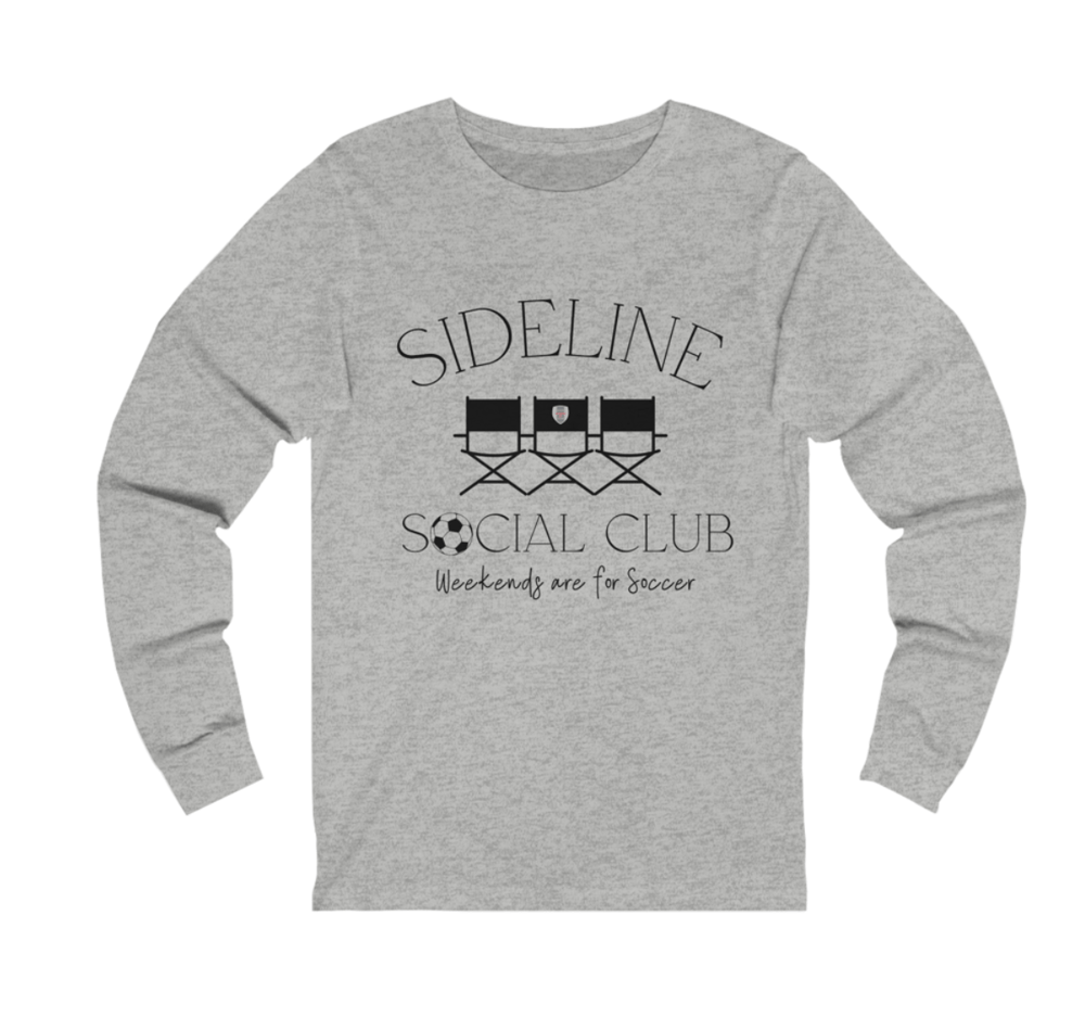 Image of ADULT: Sideline Social Club Classic Unisex Long Sleeve Tee - Gray