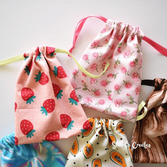 Drawstring Bag PDF Sewing Pattern | Shop Sharifa Creates