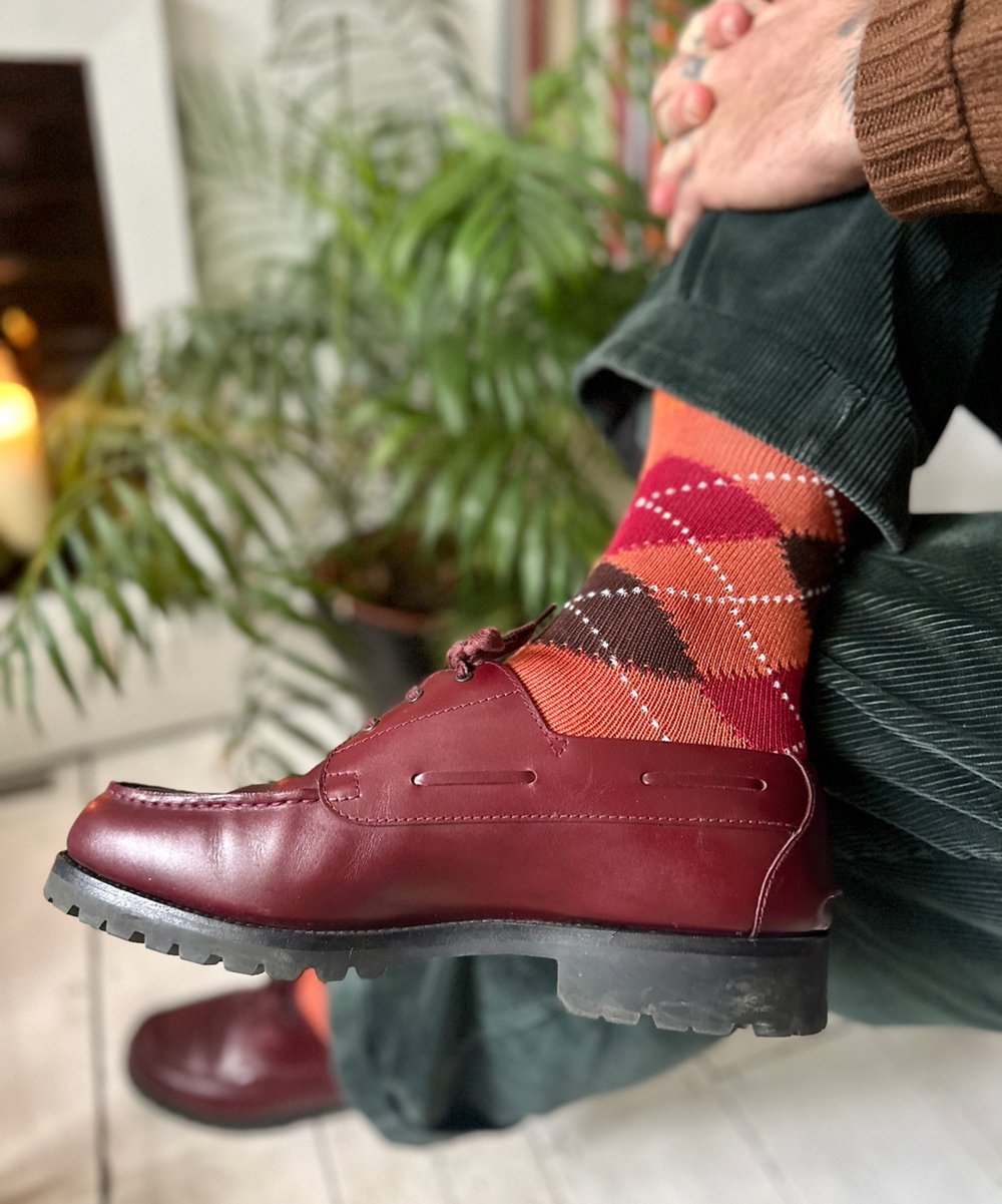 THE ARGYLE SOCK (Burnt Orange)