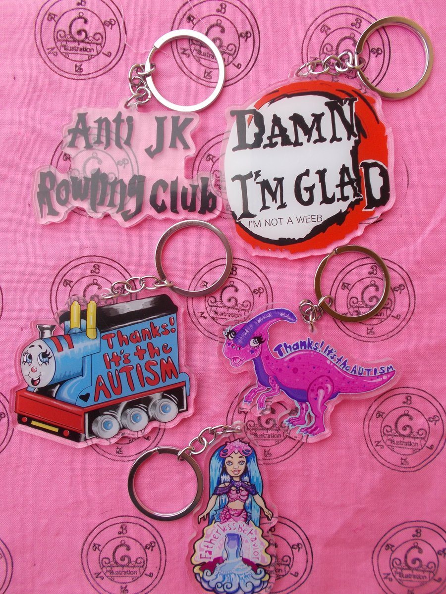 Misc. Meme Keychains Briana G. Illustration