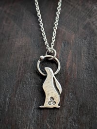 Image 1 of Celtic Hare recycled silver pendant 
