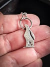 Celtic Hare recycled silver pendant 