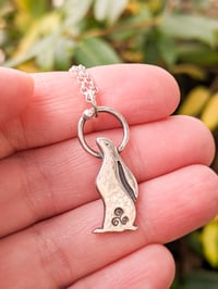 Image 3 of Celtic Hare recycled silver pendant 