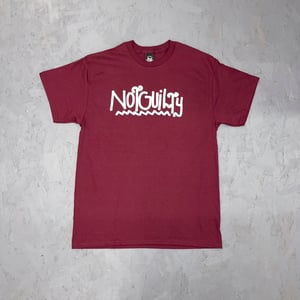 Image of OG Notguity Magazine Logo T Shirt (Maroon)