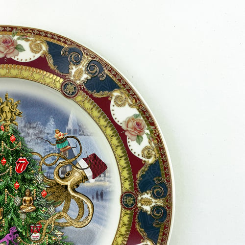 Image of X-MAS WORLD  - Large Fine China Plate - #0777