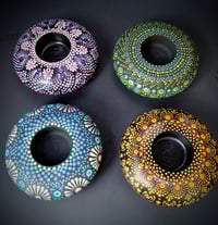 Image 2 of Custom Dot Mandal Tealight Holder - Choose Your Color Combination