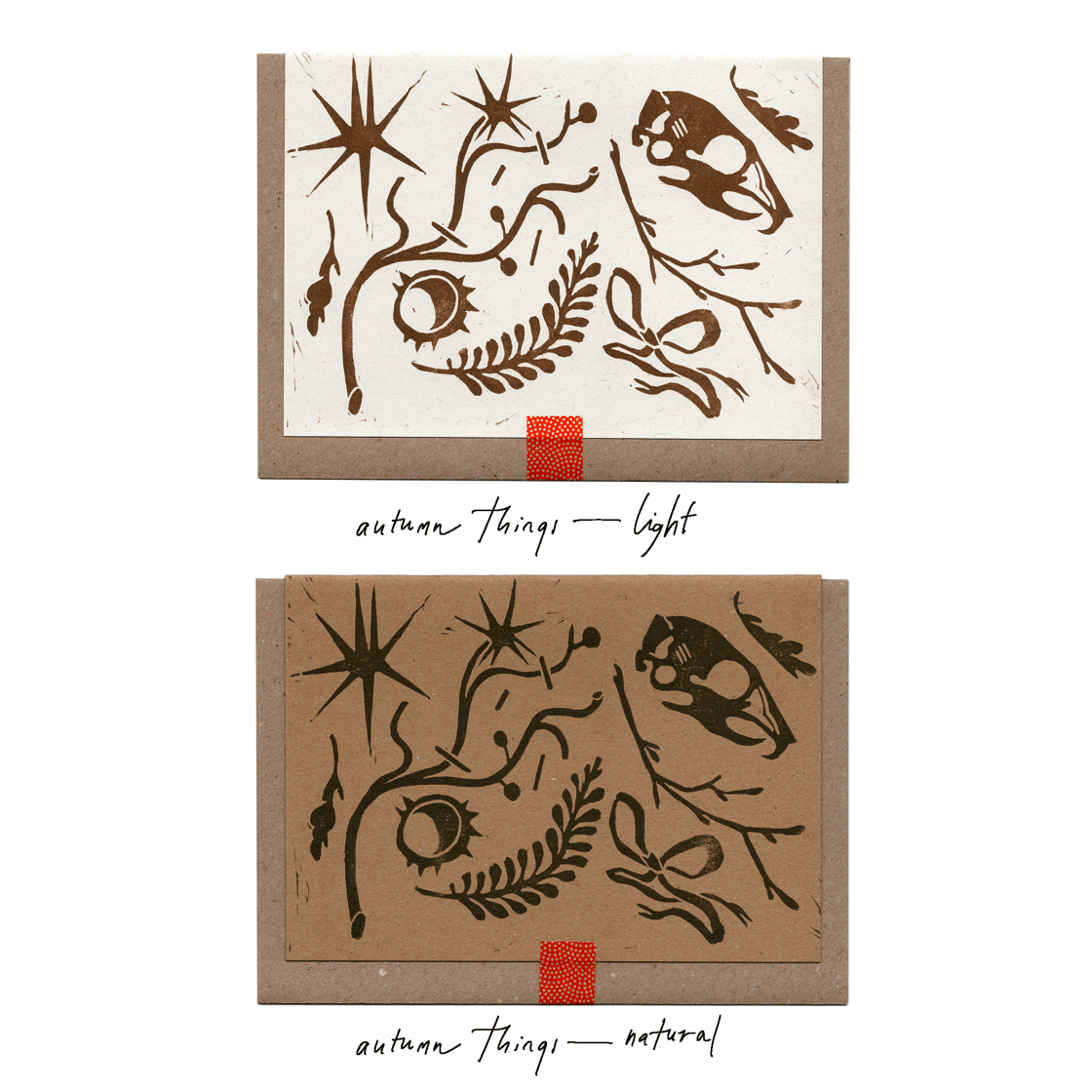 Image of hand printed cards