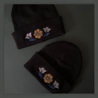 Image 1 of 🖤 Black Floral Beanie 🖤