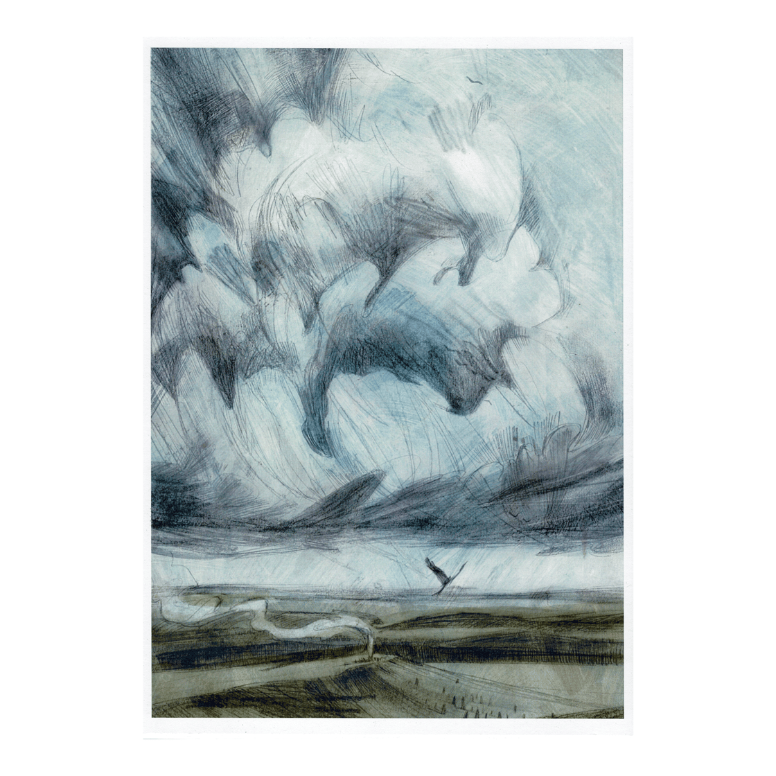 Image of 'the flier' art print **OUT OF STOCK**