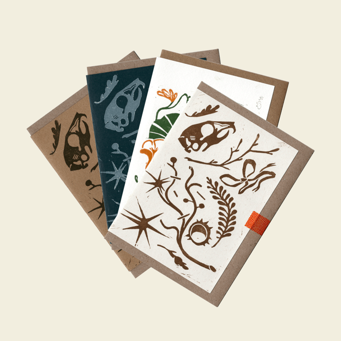 Image of hand printed cards