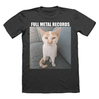 cat named FULL METAL RECORDS t shirt **BLACK**