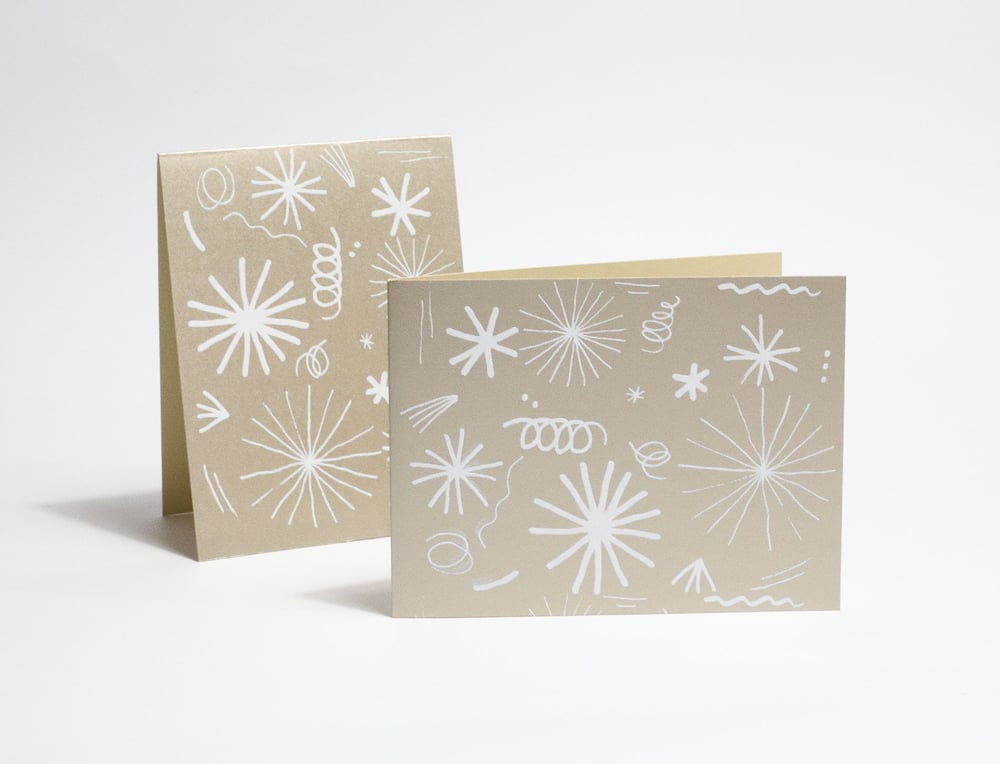 Image of WHITE STARS WISH CARD