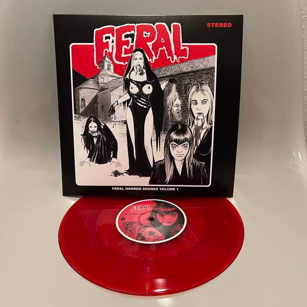 Image of FERAL HORROR SOUNDS VOL 1 • 10" RED VINYL • LIMITED 50 SIGNED BY COSMOTROPIA DE XAM