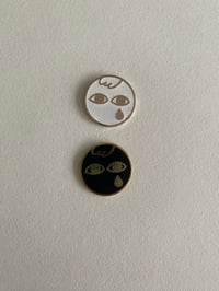 Image 1 of Moon Face Enamel Pin