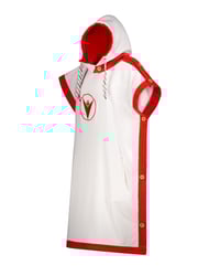 Image 4 of Towel Poncho: Red and White 