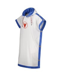 Image 1 of Towel Poncho: Blue and White