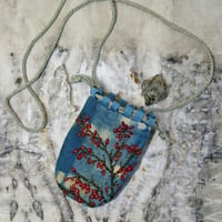 Image 2 of Embroidered botanical amulet pouch