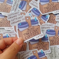 300 Takeout Coffee Sticker
