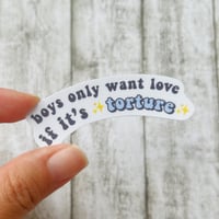 Boys Only Want Love If Its Torture Sticker