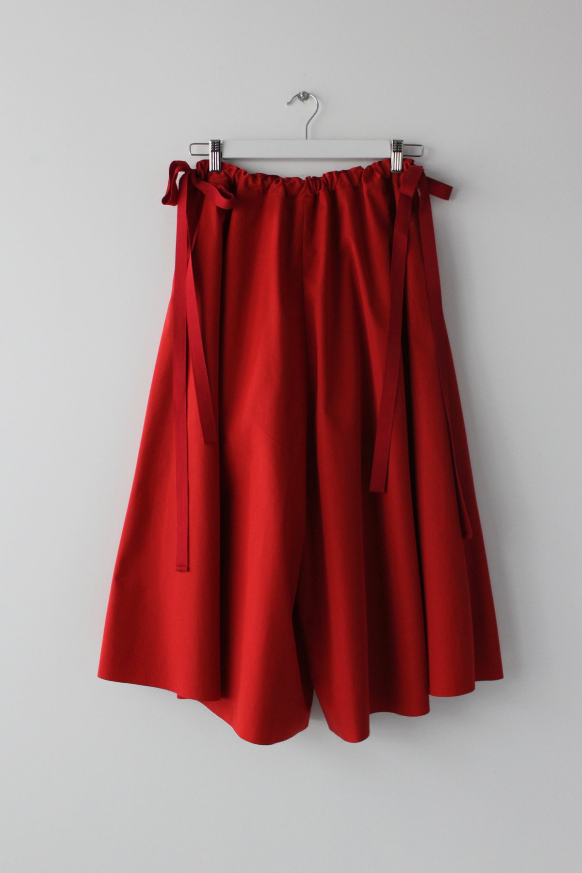 Made to Order- Draw-string 'Caravaggio' Red wide-leg pants