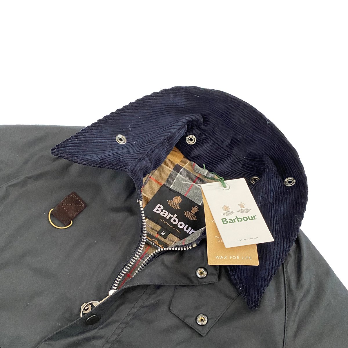 Barbour Spey Waxed Jacket - Navy