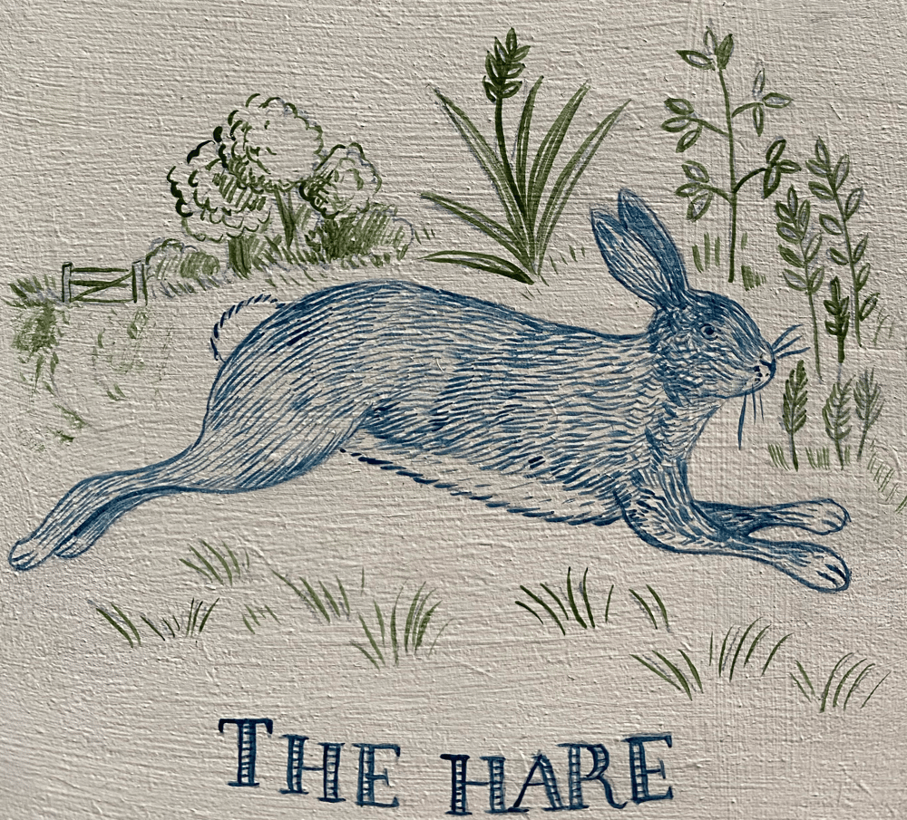 Image of Wooden painted cutout cup: Hare