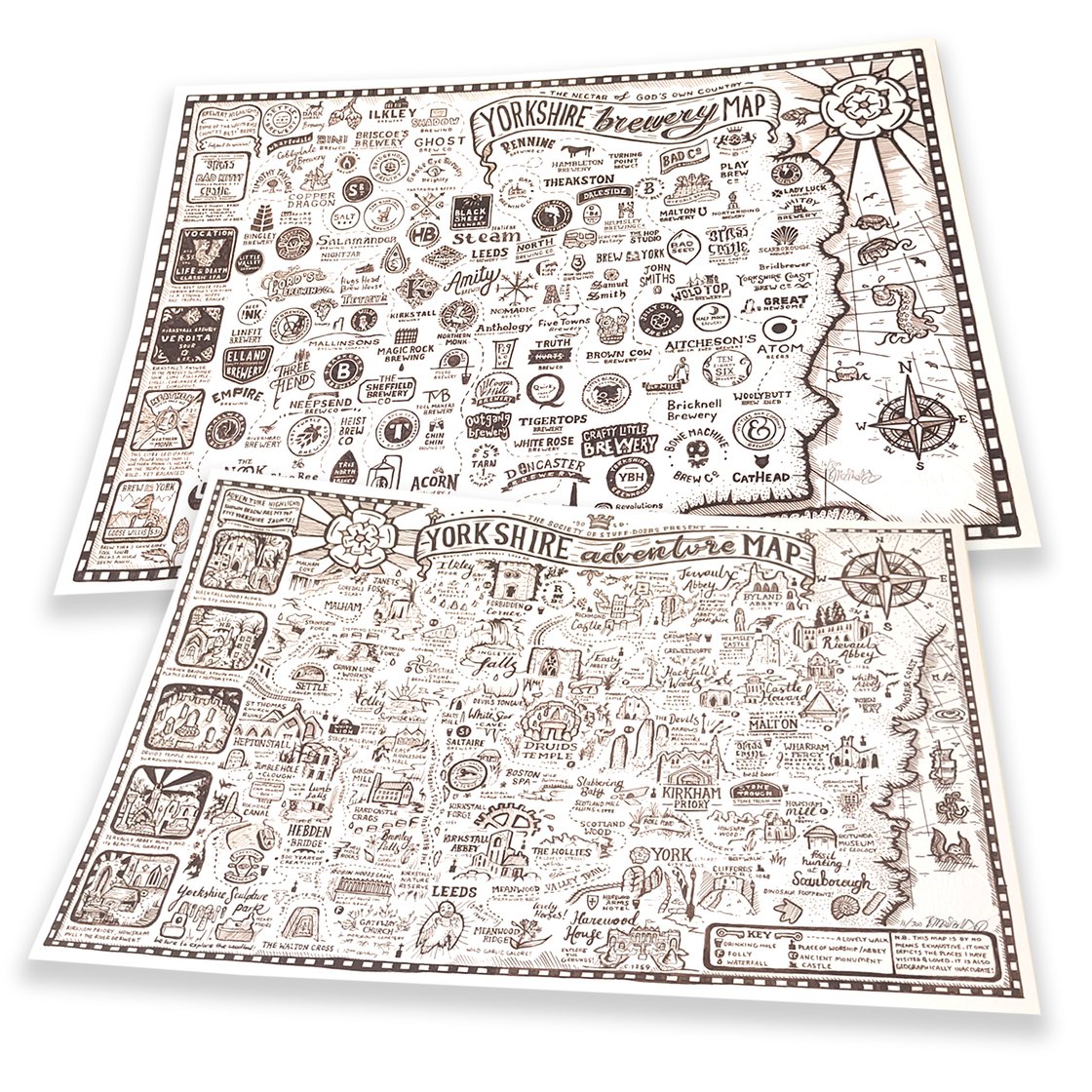 Image of YORKSHIRE ADVENTURE AND BREWERY MAP BUNDLE