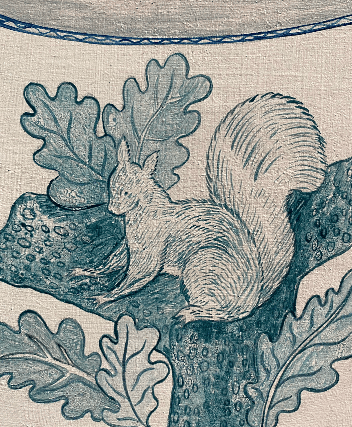 Image of Wooden painted cutout cup: Squirrel