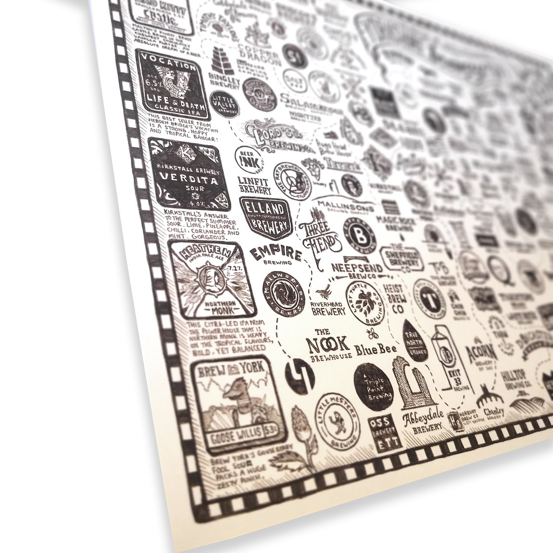 Image of YORKSHIRE BREWERY ART PRINT A3