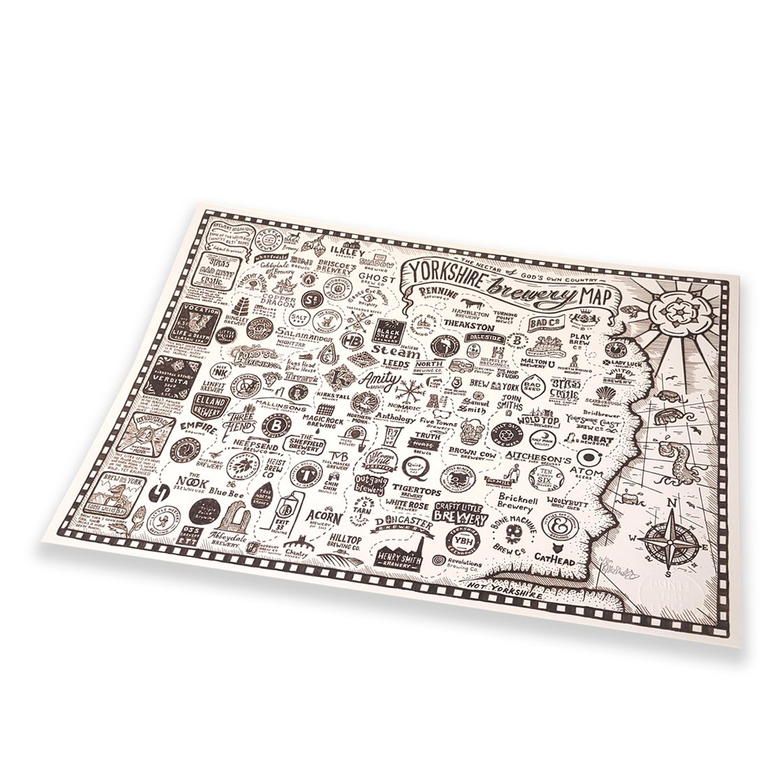 Image of YORKSHIRE BREWERY ART PRINT A3