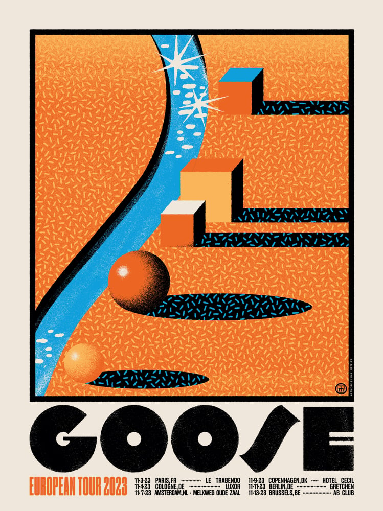 'GOOSE EU Tour 2023 Poster' Max Löffler Illustration