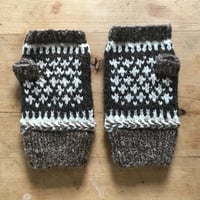 Image 2 of Handspun & Handknit Squirrel Mitts - Hawthorn