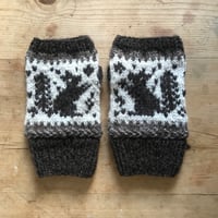 Image 1 of Handspun & Handknit Squirrel Gloves - Elder - Small