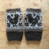 Image 1 of Fingerless Hen Mitts - Copper Maran